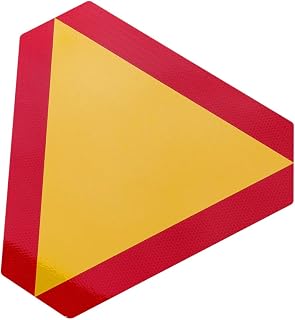 Baluue Panel Reflectante Para Señal De Vehículo Lento Aluminio Resistente Amarillo