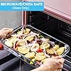 KOMUEE 8 Pieces Glass Baking Dish with Lids Rectangular Glass Baking Pan Bakeware Set with Lids, Baking Pans for Lasagna, Leftovers, Cooking, Kitchen, Fridge-to-Oven, Gray #2
