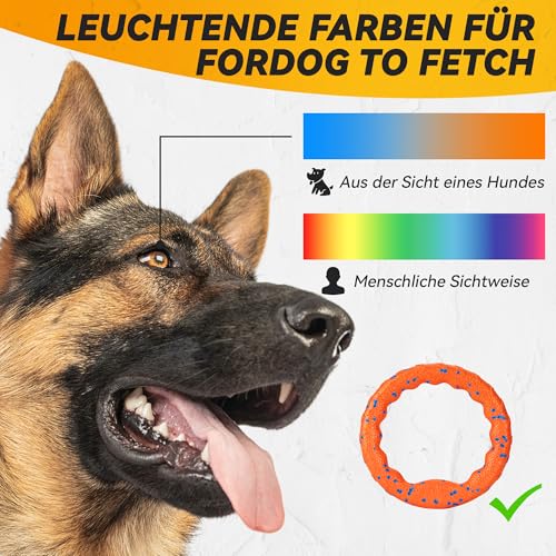 SUNNEKO Hundespielzeug-Ring, Robustes Hundespielzeug, Kauring für Hunde, Hundescheiben zum Werfen und Fangen, schwimmender Trainingsring für Hunde