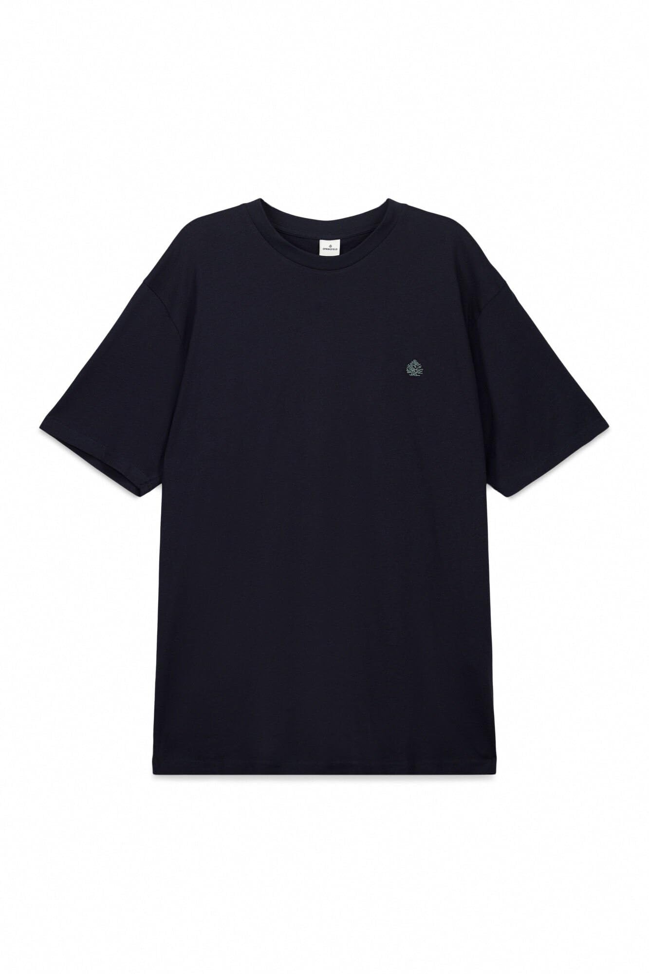 Springfield S/S Basic Embroidery T-Shirt T Shirt Men, Dark Blue, M