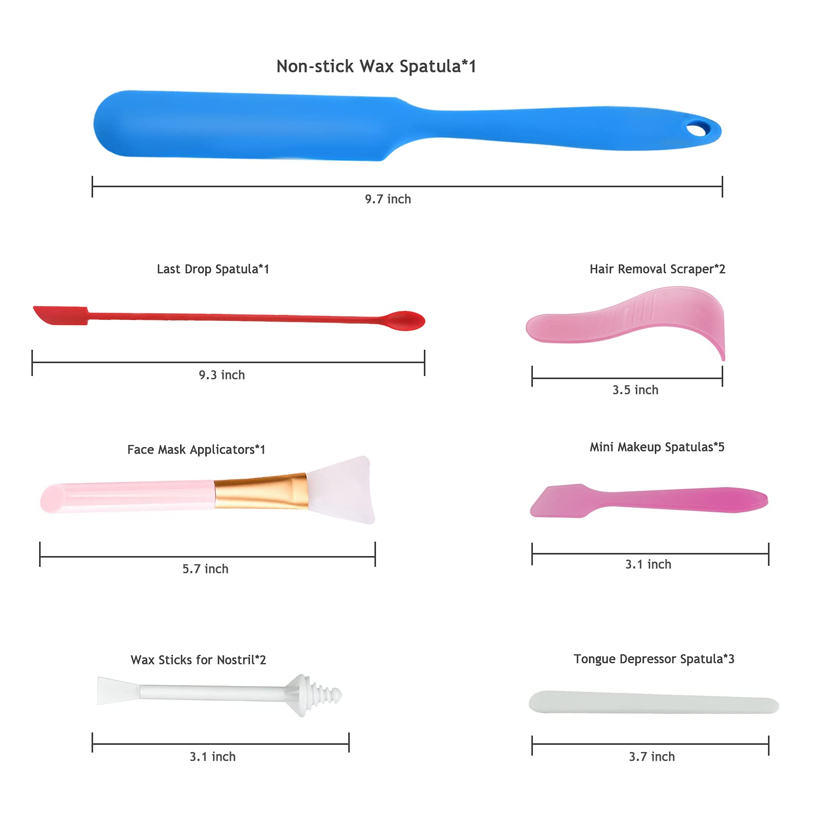 Amazon.com: TCJJ 15PCS Non-stick Wax Sticks Reusable Wax Spatulas Wax  Applicators Large Small Plastic Scraper for Hair Removal Waxing and Beauty  Makeup