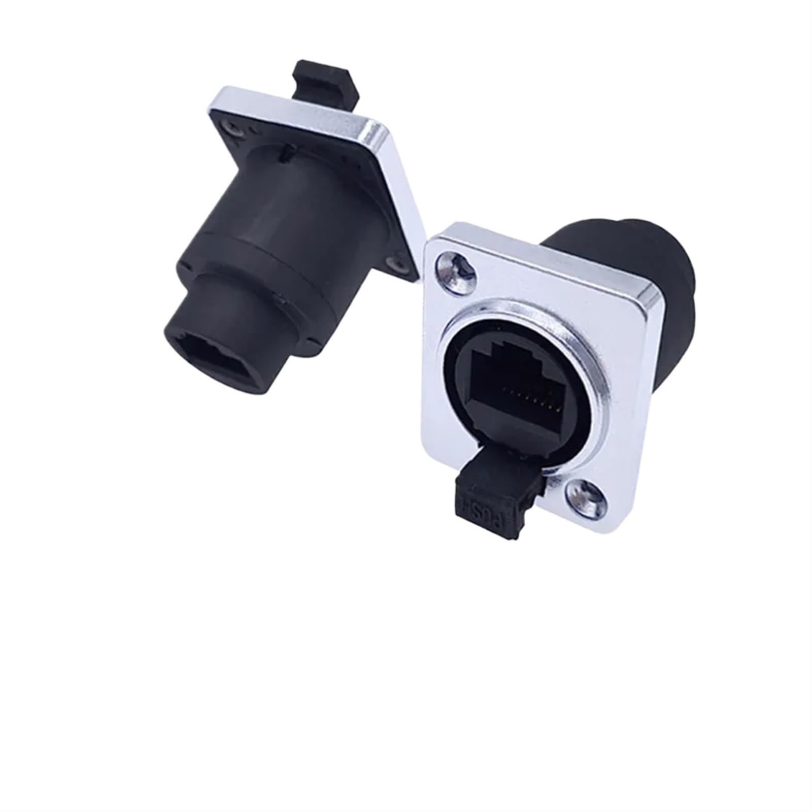 Conector RJ45 con cubierta de goma: terminal ethernet hembra recta en pack de 5 unidades 2