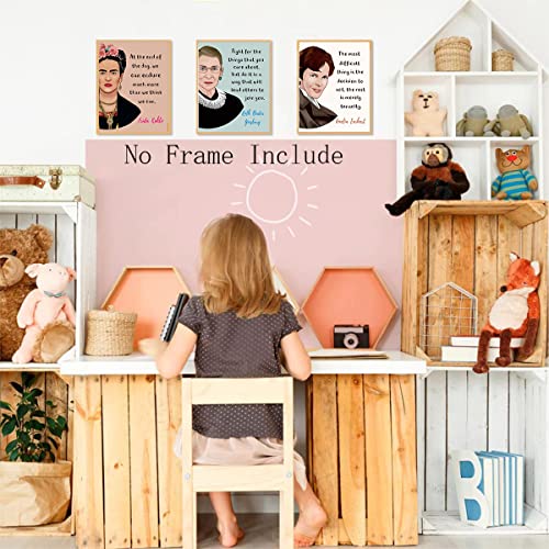 Powerful Women Print, Feminist Wall Art, Influential Women In History, Inspirational Women, Women Empowerment Wall Art, Icon Feminist Prints,Motivational Quotes Classroom Decor, Set Of 6 - No Frame,8"X10" #TOP2