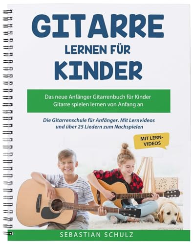 Gitarre lernen für Kinder: Das neue Anfänger Gitarrenbuch: mit QR-Codes zu Videos und über 25 Liedern für 24,95 EUR bei amazon.de Bild: Gitarre lernen für Kinder: Das neue Anfänger Gitarrenbuch: mit QR-Codes zu Videos und über 25 Liedern für 24,95 EUR bei amazon.de