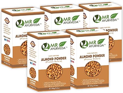 MR Ayurveda Almond Powder | Organic Badam Powder for Face & Skin - Set of 5 (500 Grams)