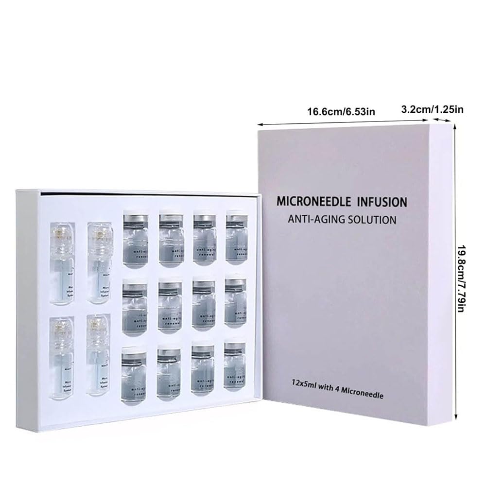 Miski Cosmetics Micro Infusions System, Seranuve Micro Infusion System Original, Mikroinfusionssystem Gesicht, Mc Micro Infusion System, Anti-Aging & Smooth Wrinkles Facial Serum (12 Flaschen)