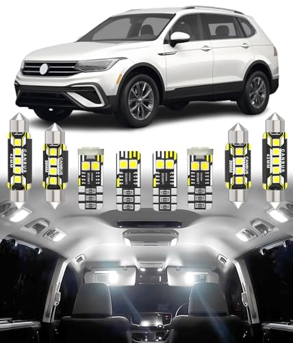 Bombilla LED Interior para Coches VW Tiguan 2017-2023 Iluminación de Viaje Nocturno