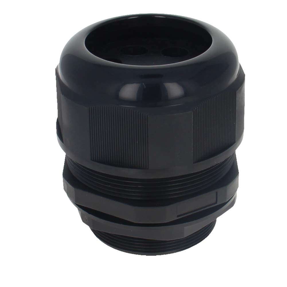 Jutagoss Waterproof Cable Gland Locknuts - 12 PCS, For 12-15mm Cable Diameter, 24mm Thread OD, Plastic Black