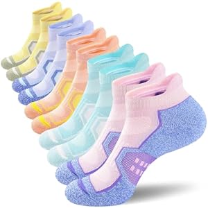 Ankle Socks for Women Athletic Running Low Cut Socks Comfort Cushioned 5 Pairs