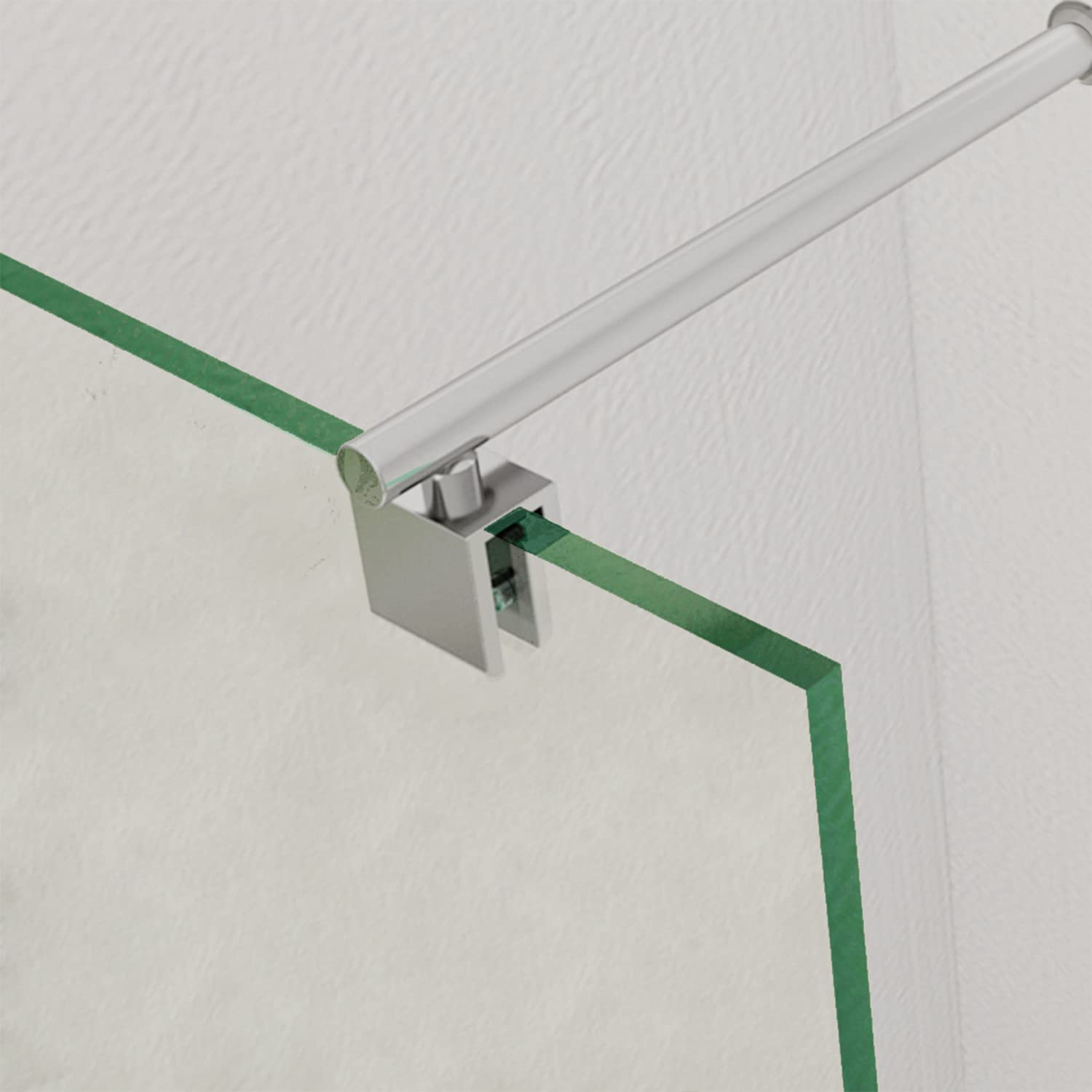 KARAT Barra telescopica cromata – barra per tenda da doccia senza foratura, avvitatura, incollaggio – regolabile tramite rotazione, barra per doccia, barra per guardaroba (70-120 cm