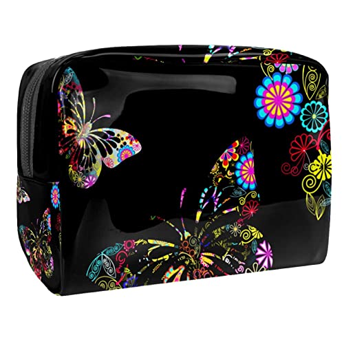 Trousse de maquillage papillon pochette cosmétique zipper pouch business travel