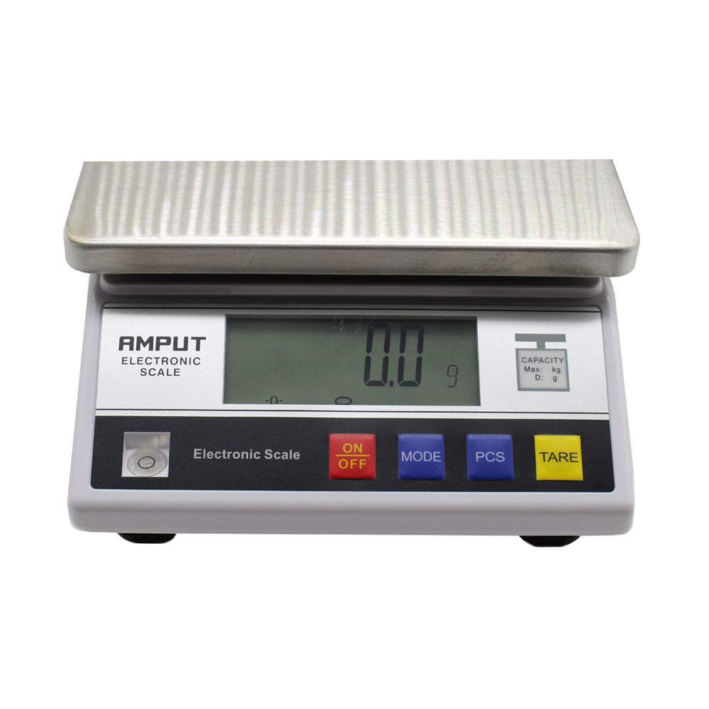 Front view of Aitoserlea LS-001 Digital Lab Scale, showing LCD display and control buttons.
