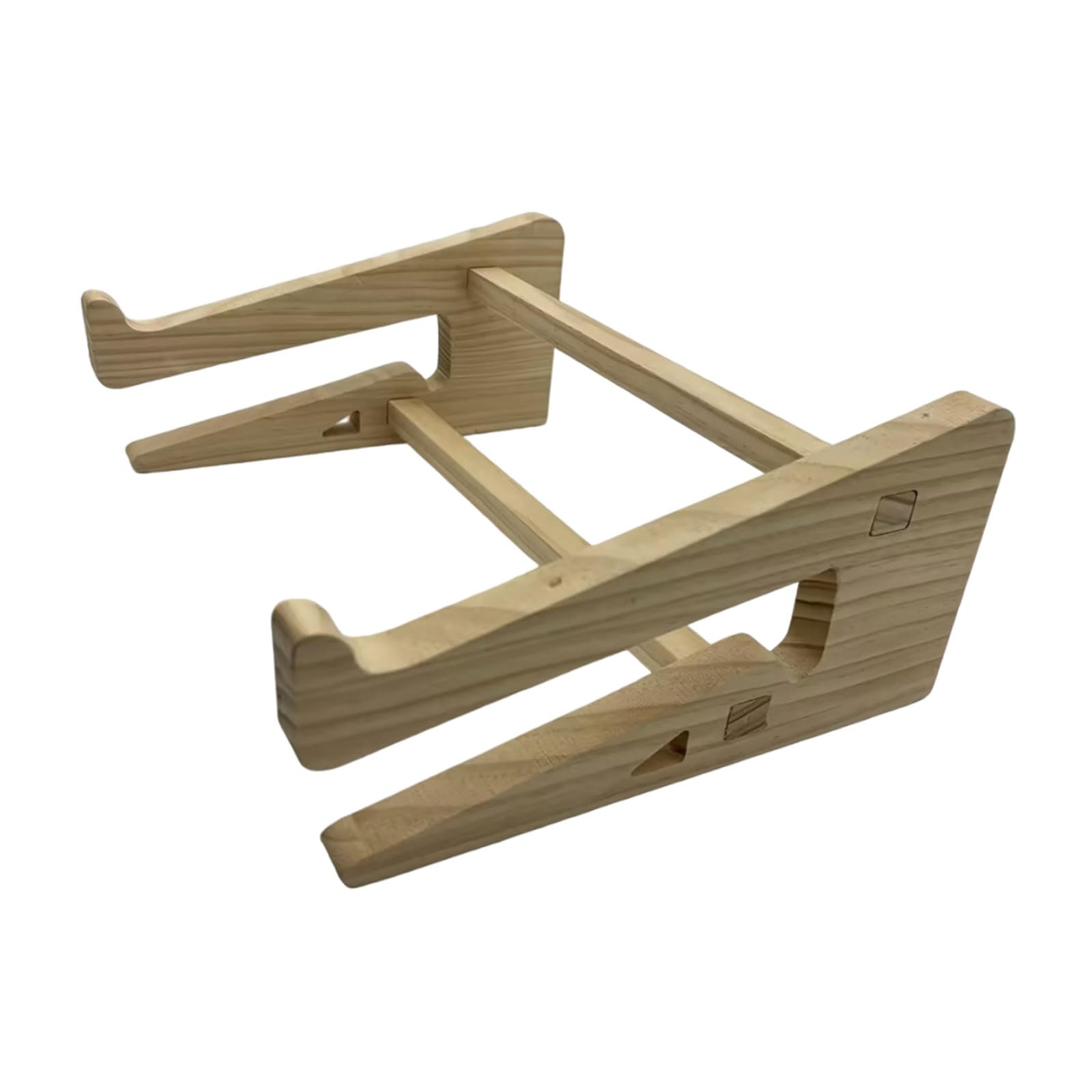 Vertical Stand Support Space Saving Essential Wood Laptop Stand Foldable Notebook Holder Rack