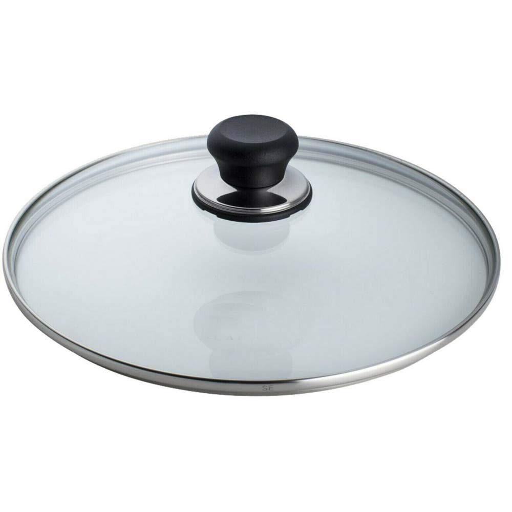 Soo Transparent Kitchen Craft Tempered Glass Saucepan Casserole Frying Pan Lid (24 Cm, 28 Cm, 30 Cm, 32Cm,) Replacement Lids For Pans And Pot, (24Cm)