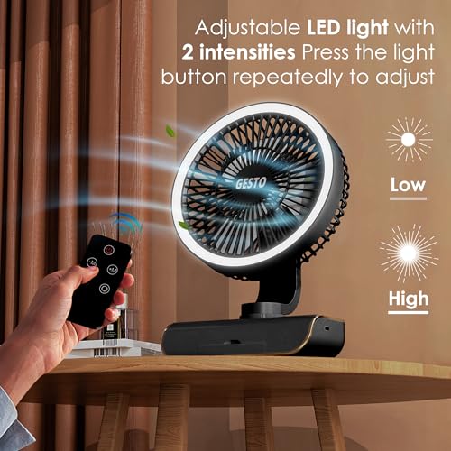 Gesto 8 Inch High Speed Rechargeable Table Fan for Home - Image 5