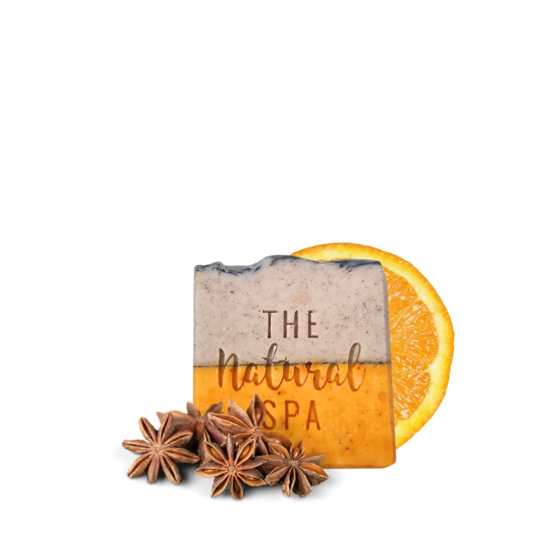 Spiced Orange Handcrafted Soap Bar, Moisturising Vegan Soap, Natural Soap with Cocoa Butter & Almond Oil - Image 2