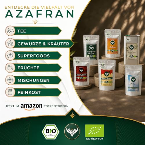 Foto von Azafran BIO Kurkuma Pulver, Kurkumawurzel fein gemahlen, Kurkumapulver als Gewürz oder für Curcuma Tee/Milch 1kg
