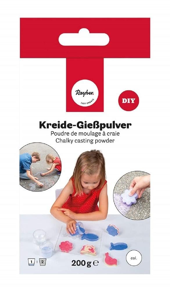 Rayher 34465102 kreda w proszku, biała, SB-Box 200 g