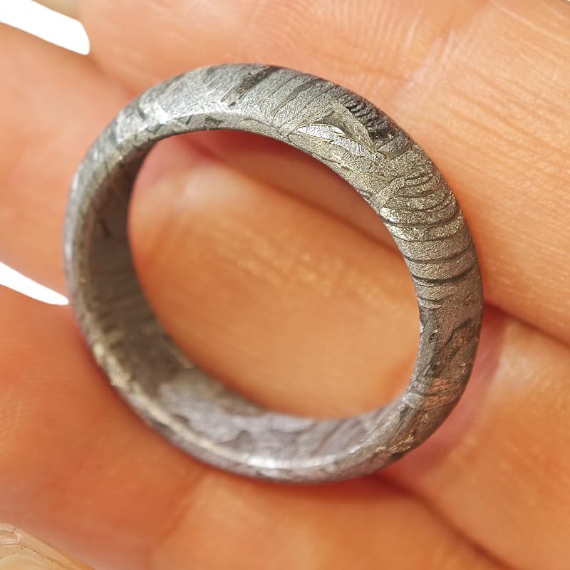 Muonionalusta meteorite ring, natural iron meteorite pendant handmade jewelry - Image 2