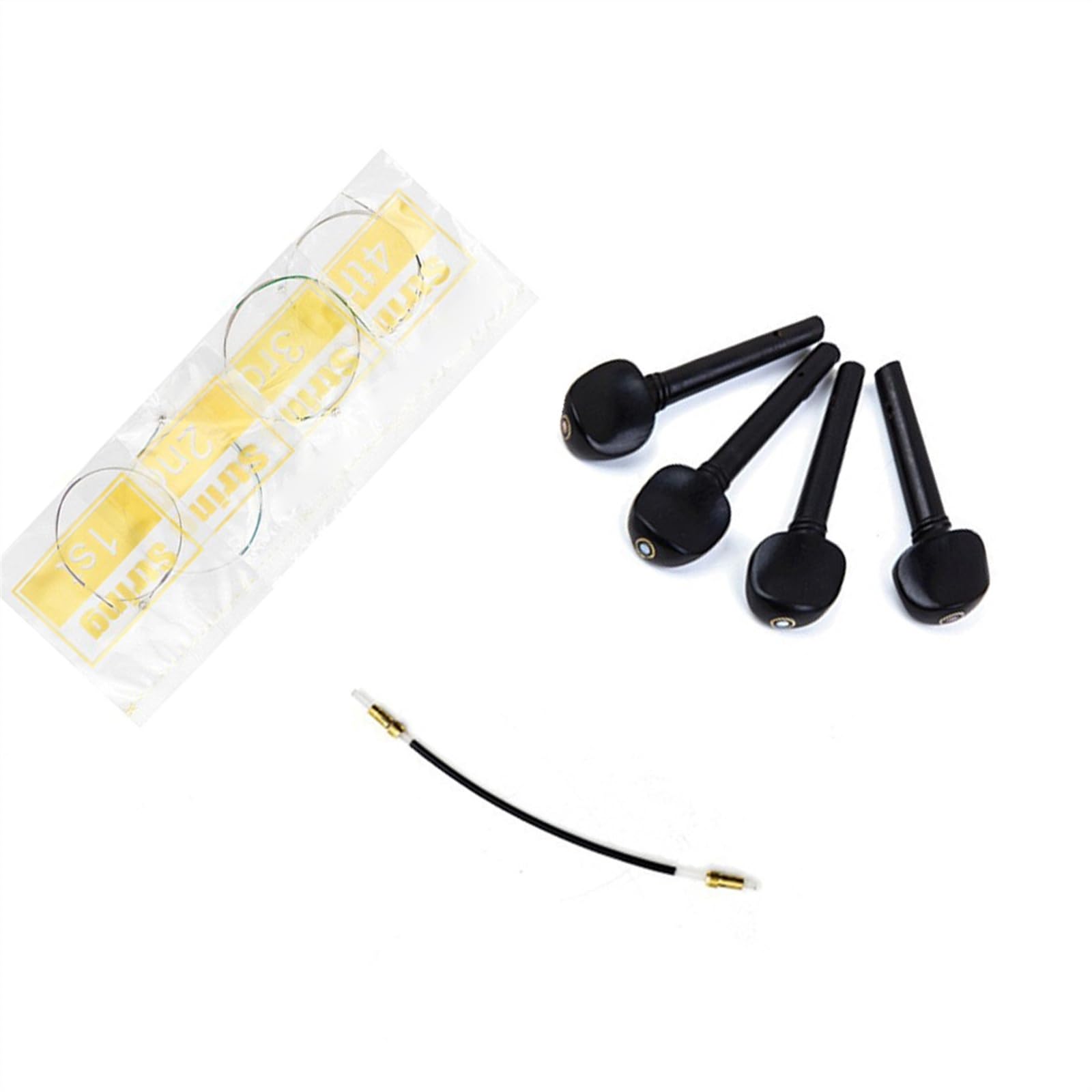 pezzi di ricambio per violino Set di tre pezzi per violino Corde Pioli in ebano Corda per coda Set per violino Accessori per strumenti musicali