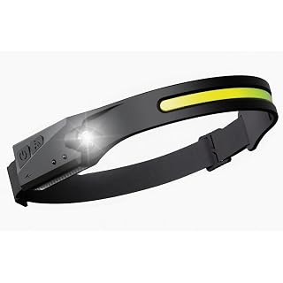 Lanterna de Cabeça LED Recarregável com Sensor de Movimento