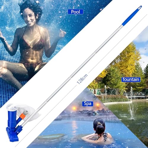 Julyee Kit de Limpieza Piscina, Aspirador de Piscina Manual Portátil con Barra para Piscinas SPA Jacuzzi Charca...