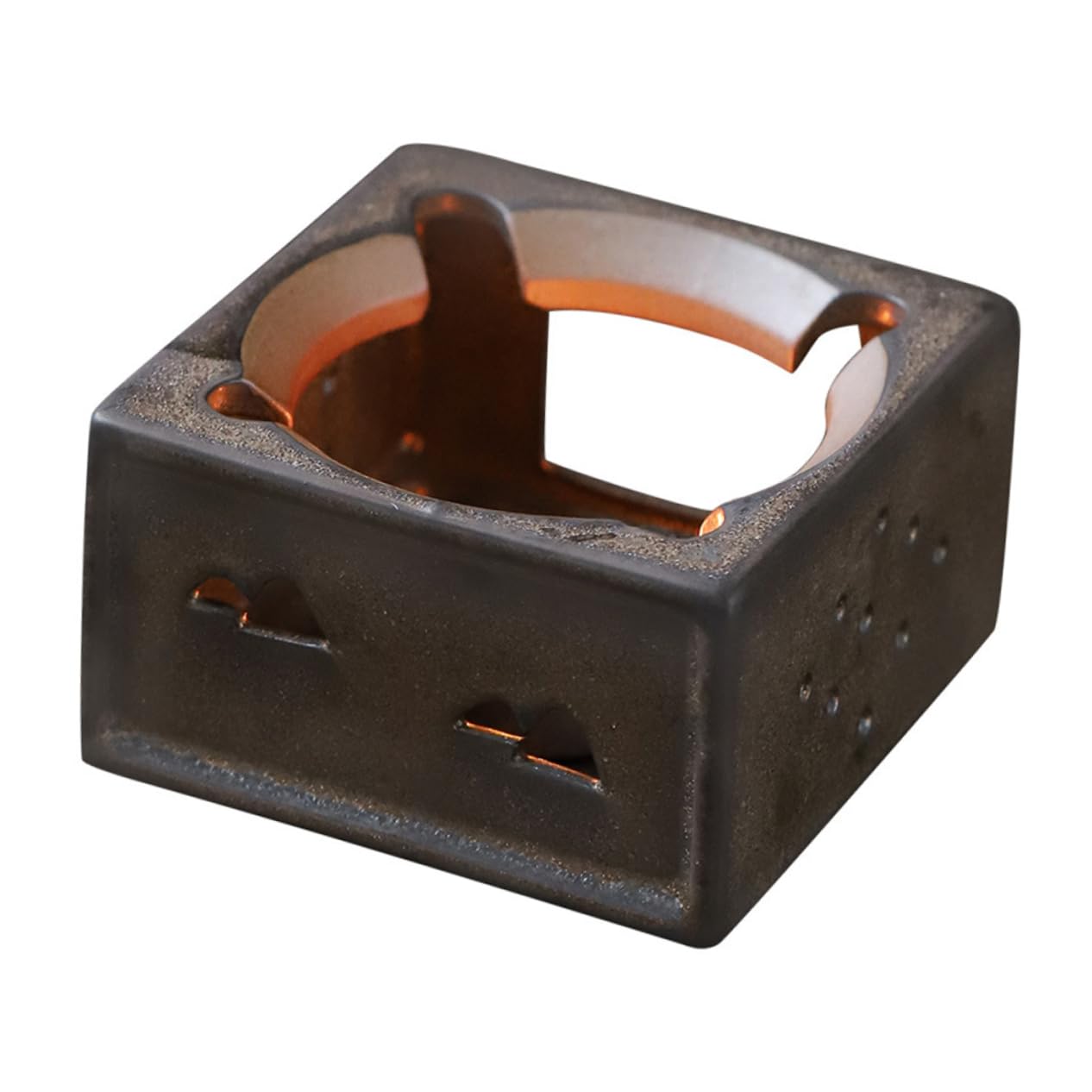 LAPYAPPE 1pc Ceramic Teapot Warmer Vintage Tea Stove Heater for Home Use Silent Design Heat Distribution Retro Aesthetic for Tea and Gifting