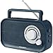 Crosley CR3041A-NV Forte Portable AM/FM Radio with Bluetooth Receiver, Navy