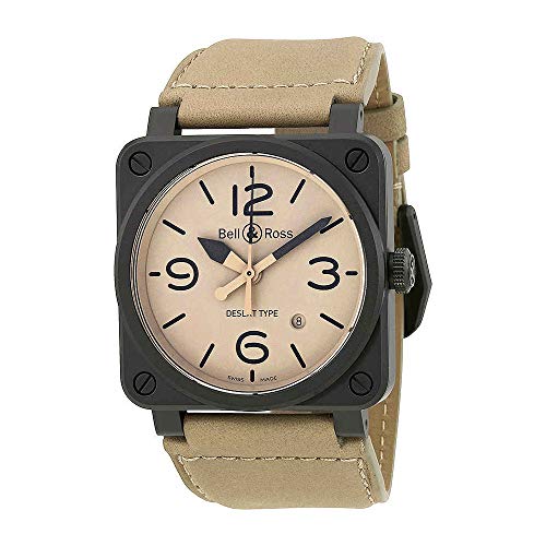 Bell and Ross Aviation Automatic Beige Dial Men's Watch BR0392-DESERT-CE