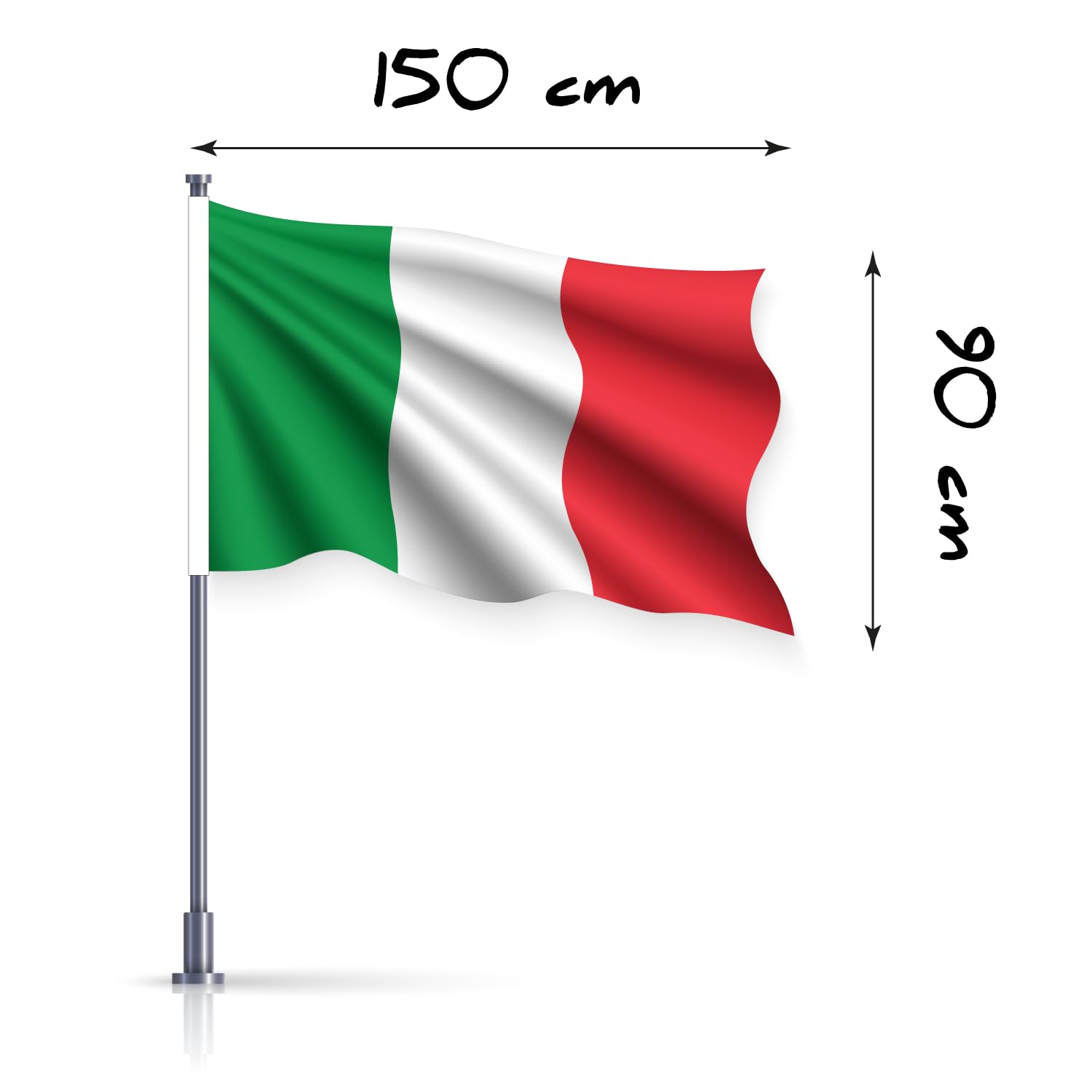 BullTek Italian Flag 90 x 150 cm - Image 2