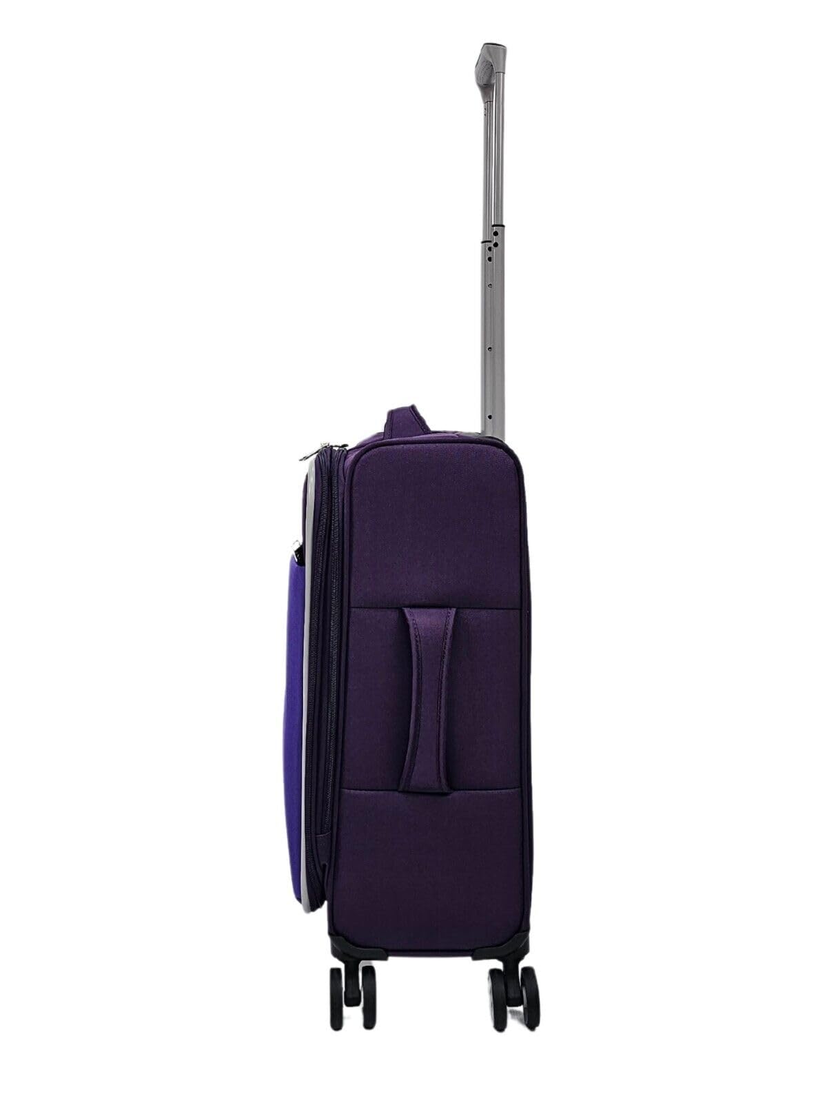 Infinity Leather Lekkie walizki kabinowe 4 koła bagaż torba podróżna, Fioletowy, Cabin 19"