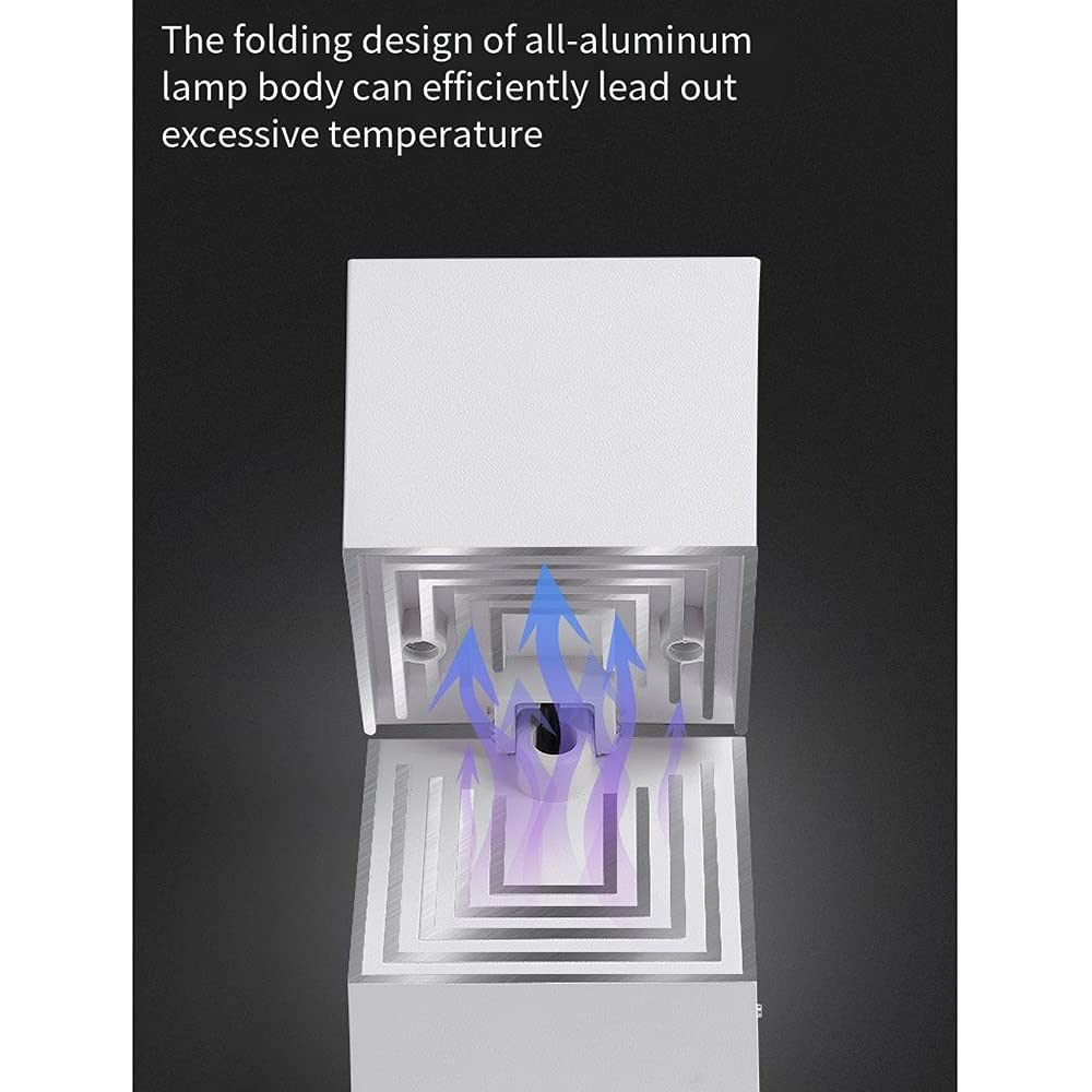 Foco, Luces de Techo Led Cuadradas de 3,15 Pulgadas para Montaje en Superficie, Downlight sin Carcasa de Luz Diurna Antideslumbrante de Alta Luminosidad con Diseño de Panal, Ángulo de Haz de 3000K-600