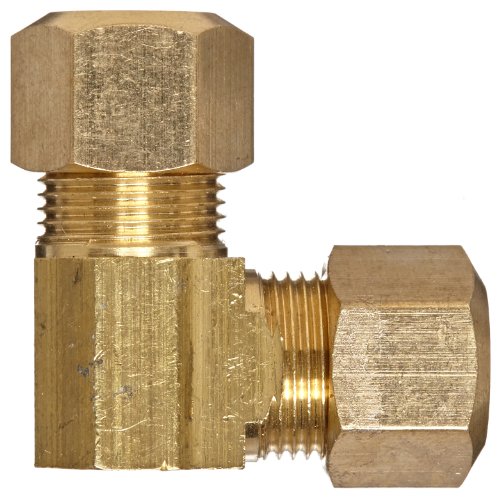 Anderson 50065-06 Metals 50065 Brass Compression Tube Fitting, 90 Degree Elbow thumb #1