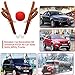 Aohcae Reindeer Car Kit with Rudolph Nose, Jingle Bell Antlers & Decoration for Christmas Auto Accessories