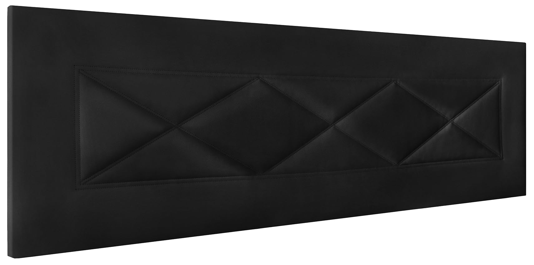 HOGAR24 ES | Cabecero Tapizado Ares| Cabezal de Cama Acolchado | Tapizado en Polipiel de Alta Gama | Color Negro | Medida: 155x55x3cm (Cama 150/160 cm)