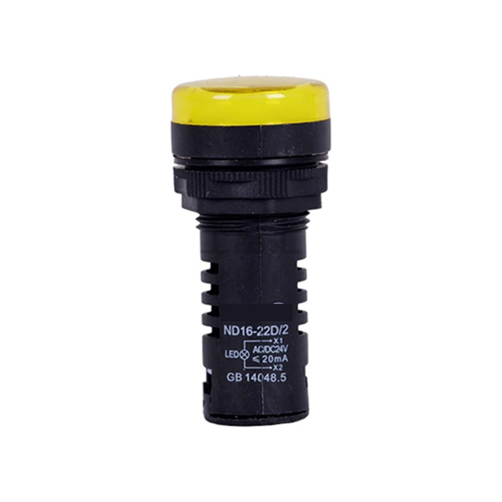 Voyant lumineux ND16 110V jaune pour tableau électrique de commande