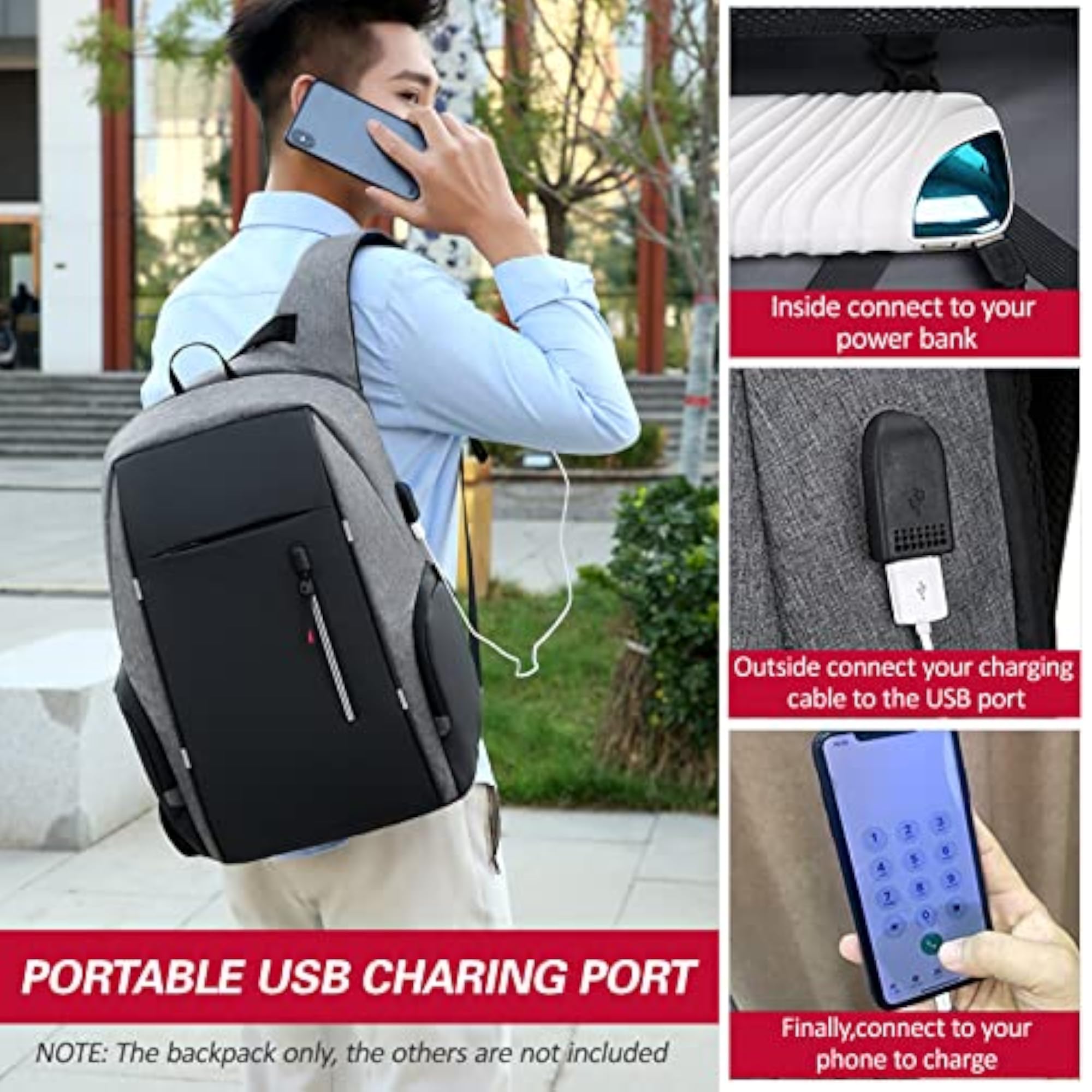 Laptop Backpack for College, Fits Up to 15.6 inches