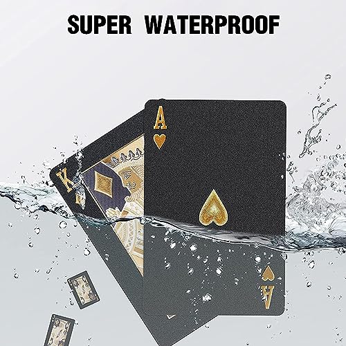 Wasserdichte Pokerkarten aus Kunststoff - Schwarzer Diamant Design - 1 Deck Spielkarten – Bild 3