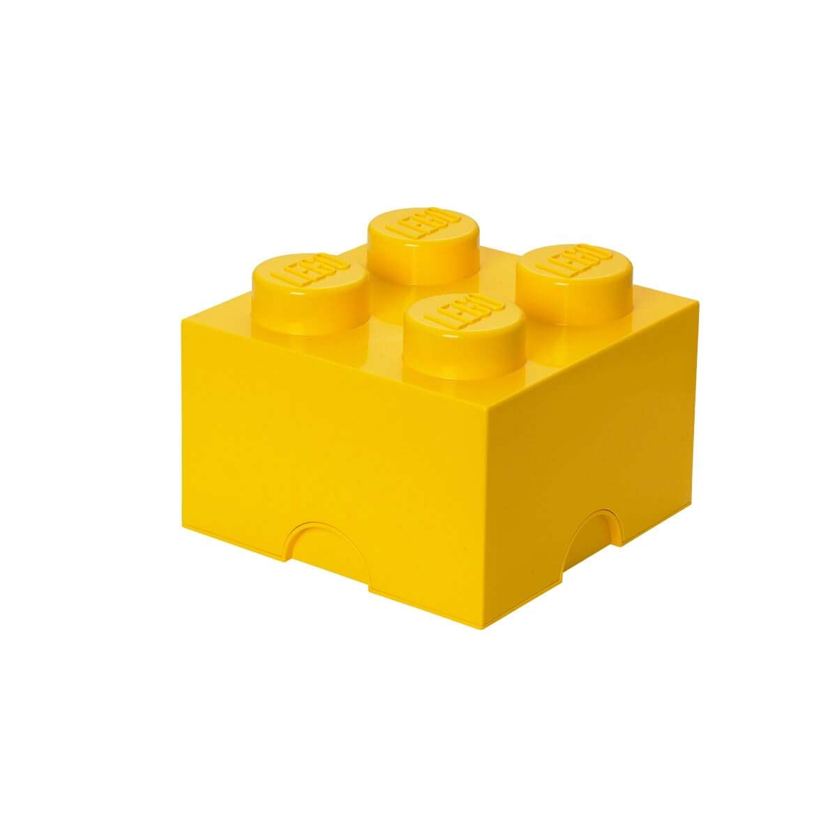 Lego brique de rangement 4 plots jaune cadeau anniversaire idéal