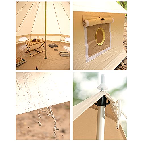 Carpa tipo campana 4m diámetro, impermeable, con orificio para estufa miniatura 6