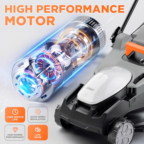 Litheli 40V (2 x 20V) 16" Electric Lawn Mower Cordless, Walk Behind Lawn Mower with 6-Height Adjust, Portable & Lightweight Push Battery Powered Lawn Mower (2 * 4.0AH Batteries Included) by LiTHELi - Image 2