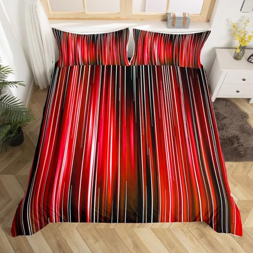 Parure de lit abstraite ombrée effet géométrique contemporain très grand lit