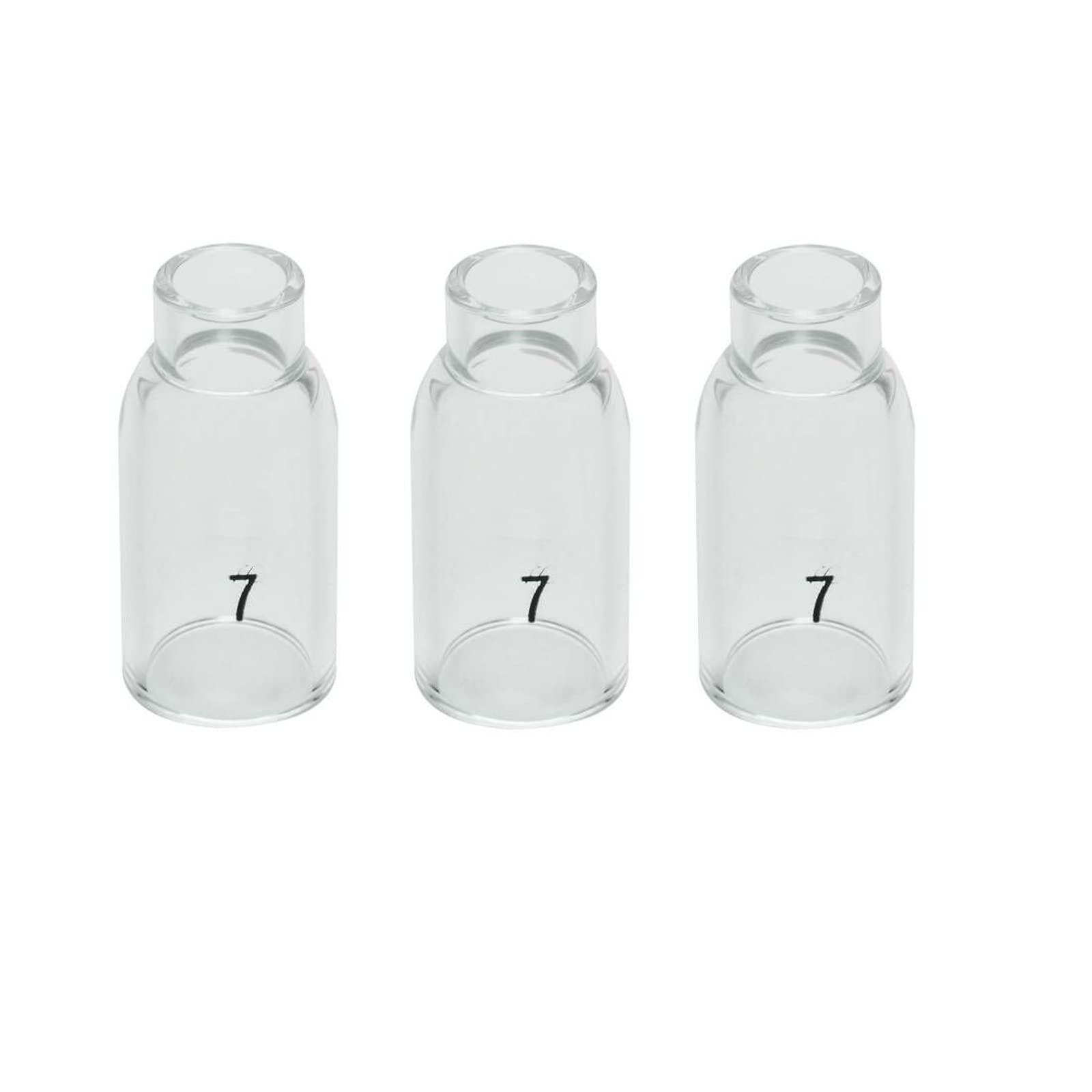 RIVERWELD TIG Glass Cups Clear Quartz Nozzle 54N15 7# 11.0mm 54NQ15 7# for SR WP 17 18 26 TIG Welding Torches Pack of 3