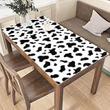 Mangoloo Cute Black Cow Printed Peel and Stick Wallpaper Black and White Contact Paper for Countertops Backsplash Self Adhesive Removable Cow Wall Decals for Bedroom Locker Wallpaper 17.5''x102''