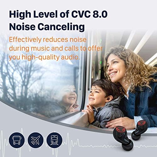 XZC Kids Wireless Earbuds Halloween Cute Little Devil Earphones for Kids Adult Noise Reduce Bluetooth 5.0 Waterproof Sport Stereo Headphones with Built-in Mic for iPhone/Android (Little Devil)