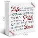 Baseball Sign Inspirational Baseball Wood Box Sign Baseball Player Lover Fans Home Shelf Tabletop Decor 5 X 5 Inches
