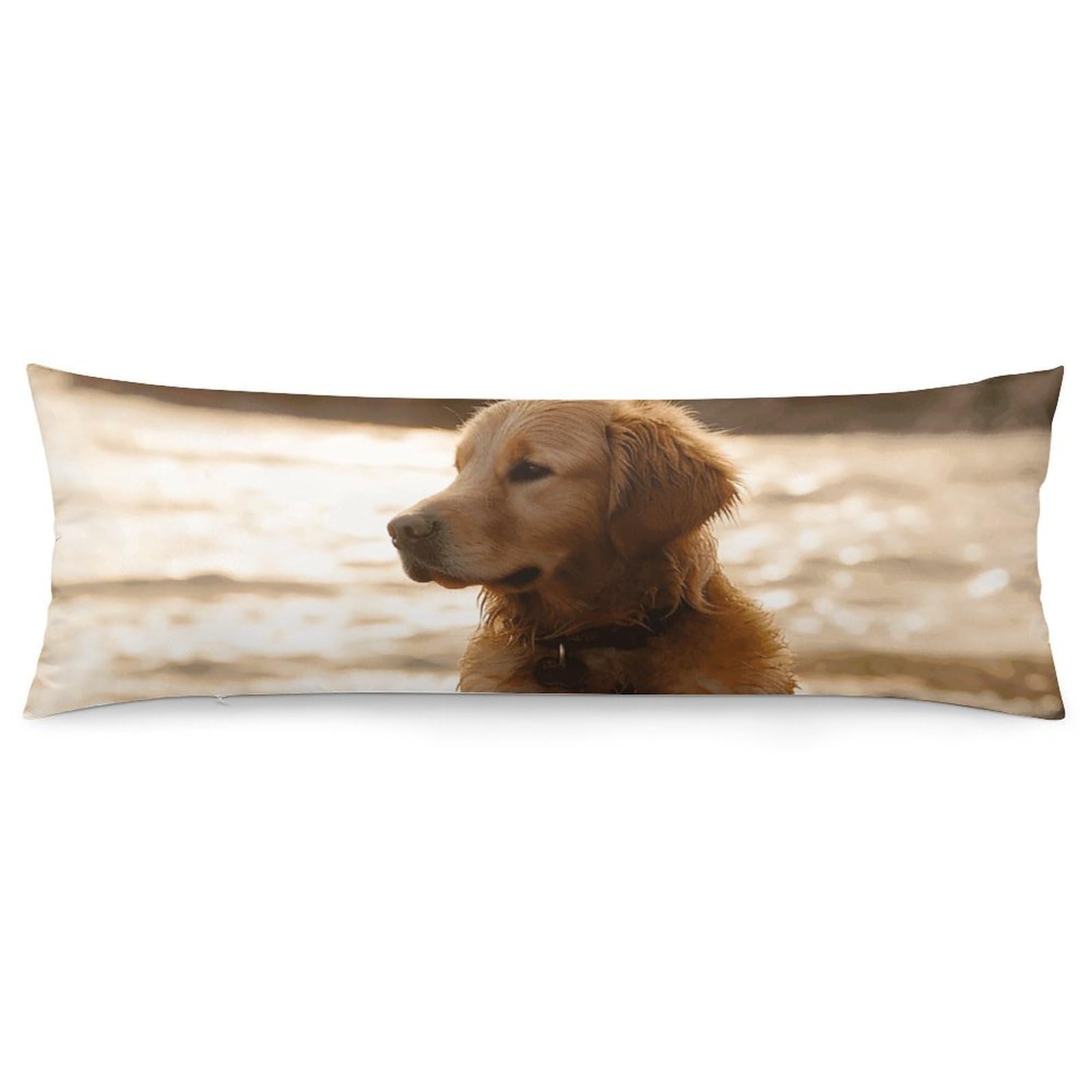 2 Pack Pillow Cases for Hair and Skin, Soft Breathable Pillow Case Covers with Hidden Zipper, Retriever Pillowcase 20"x54" Pillow Covers for Sleeping Gift