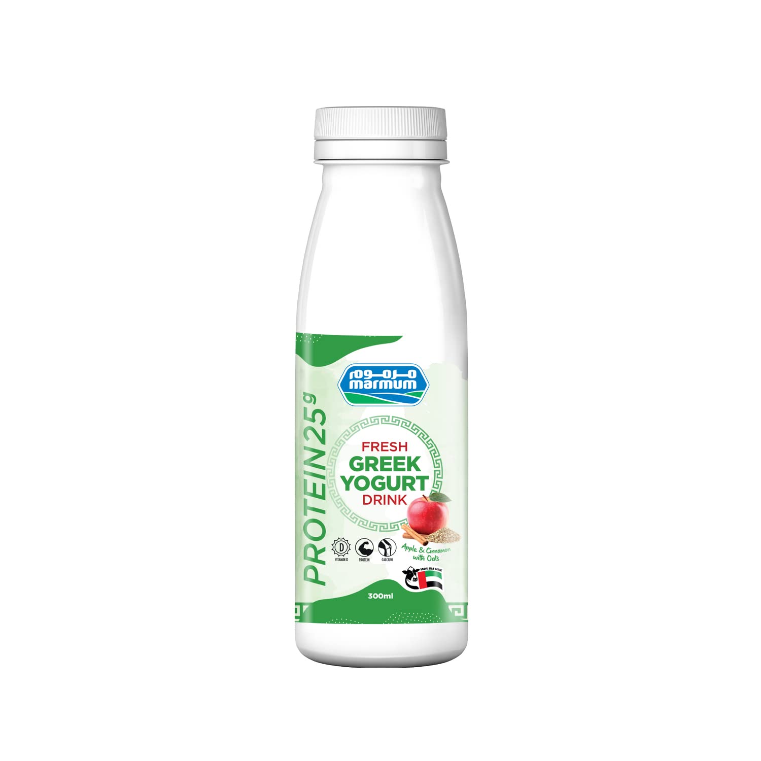 Fresh Greek Yogurt Drink Apple & Cinnamon With Oats, 300 ml
