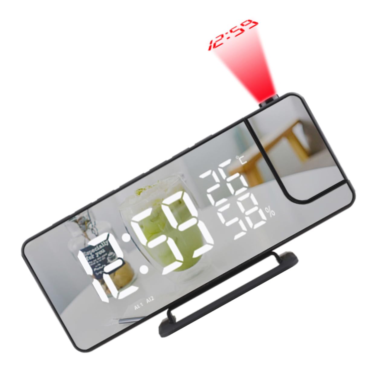 Réveil à projection multifonction pour lire l'heure au plafond sans fatigue visuelle