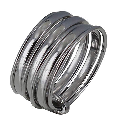 Bague Argent 925 Rhodié Semainier anti-noircissement pour doigts sensibles Les Poulettes